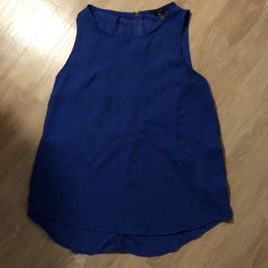 Forever 21 blue tank with zipper back